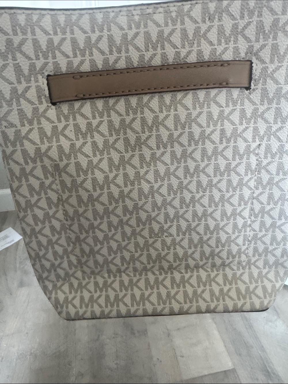 Michael Kors Taupe Signature MK Crossbody Shoulder Bag - Picture 5 of 5